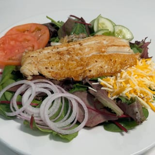 MIXED GREENS W/ GROUPER