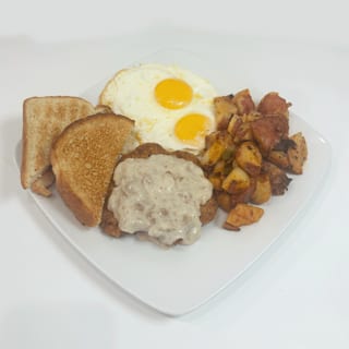 COUNTRY FRIED STEAK AND EGGS