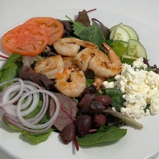 GREEK SALAD W/ SHRIMP